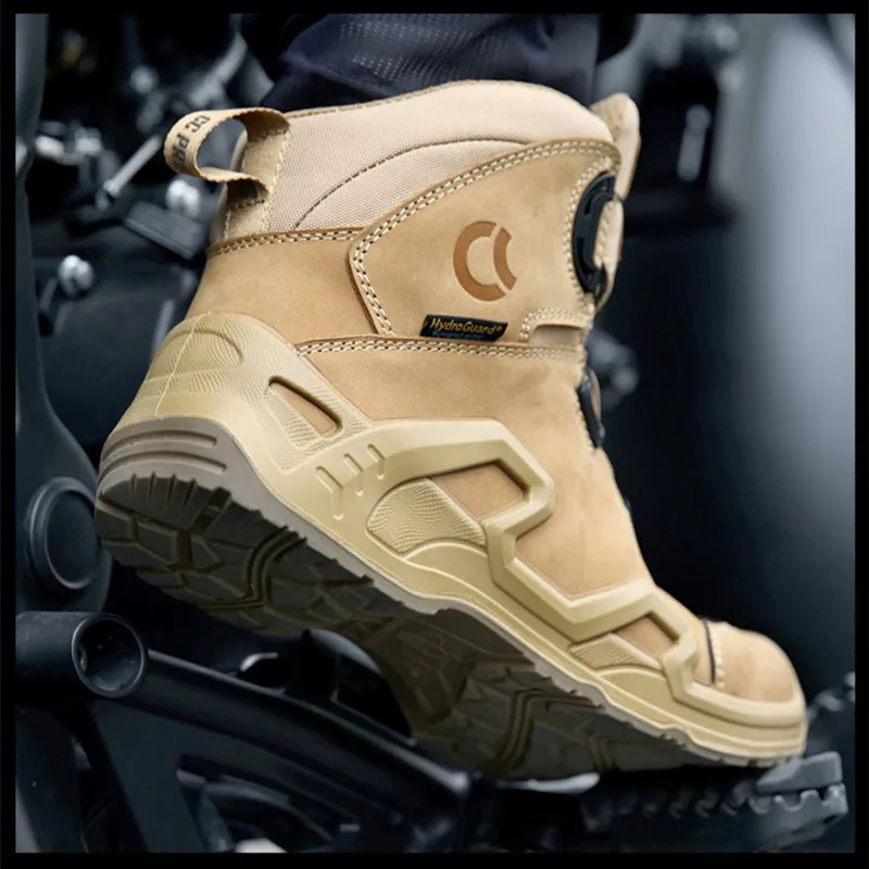 Botas de motociclismo para hombre, anticaída y antideslizantes, adecuadas para todas las estaciones, senderismo al aire libre, Camping, Fitness, zapatillas deportivas - imagen 5