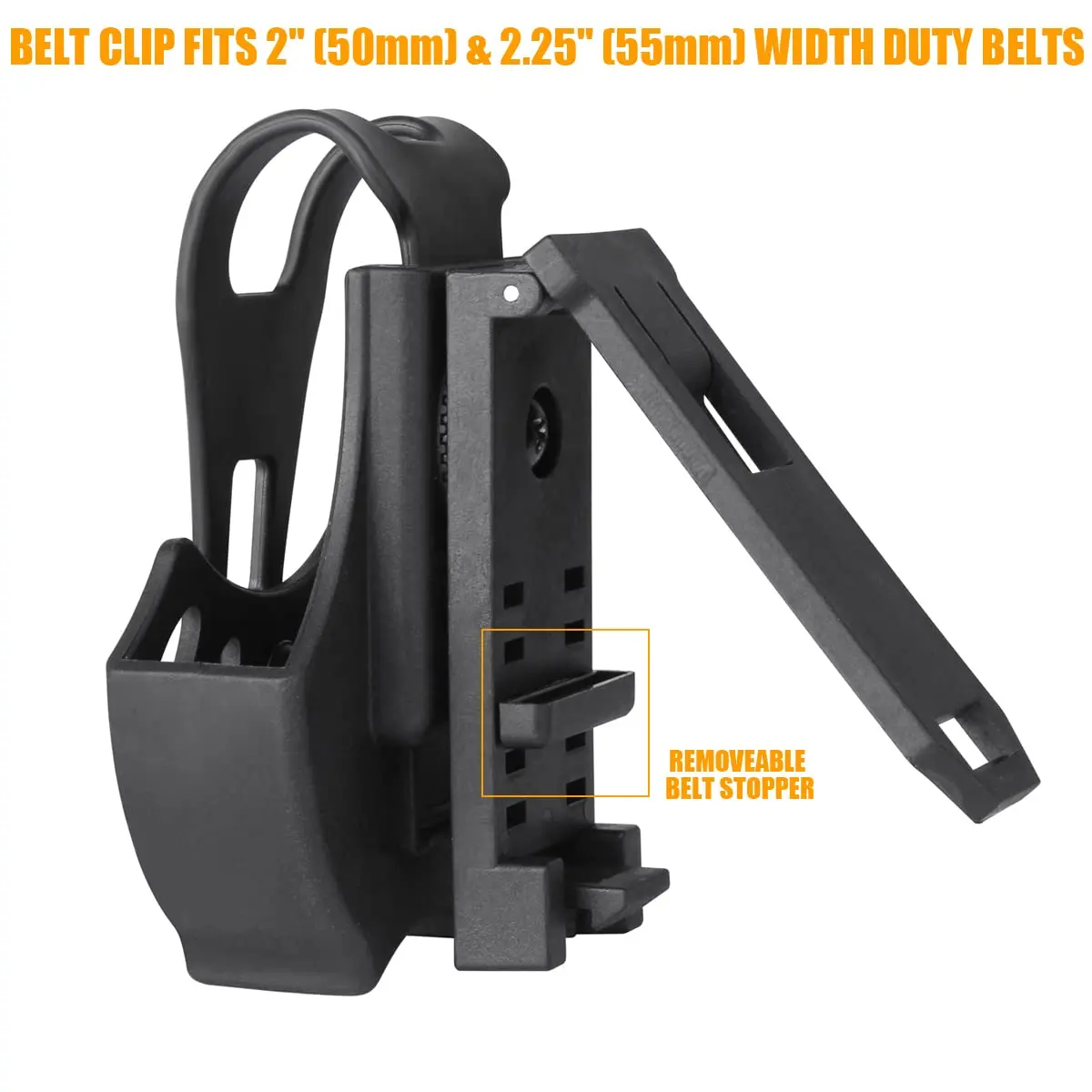 Funda de polímero para la mayoría de puños con cadena o bisagras, incluye puños ASP con Clip de cinturón Compatible con Molle giratorio de 360 grados - imagen 4