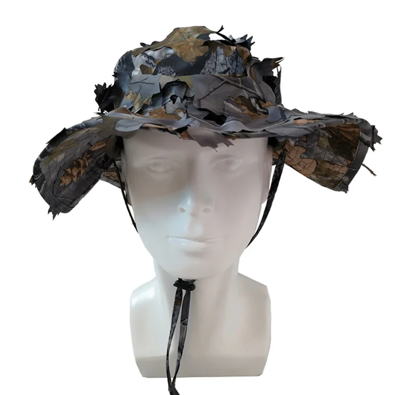 Gorro ligero de Hojas de arce 3D, camuflaje Boinic, caza, pesca, protección solar, fino, transpirable, antisudor, gorra para deportes al aire libre - imagen 4