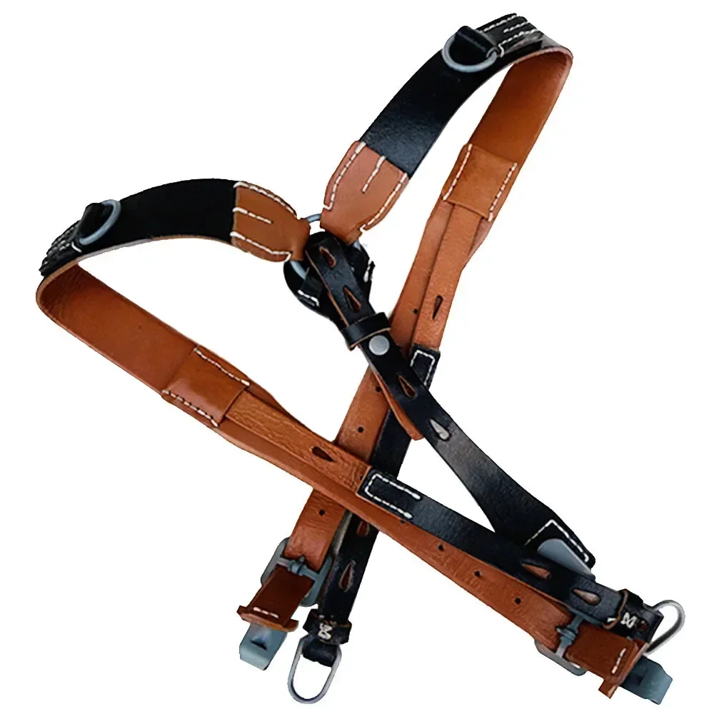 Correa de hombro alemana en forma de Y para hombre, vintage, camisa con tirantes para hombre de la Segunda Guerra Mundial, cuero, accesorios para exteriores Segunda Guerra Mundial Ww2 - imagen 4