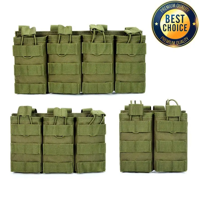 Bolsa táctica para revistas 1000D, doble/Triple/cuadruple Mag, Airsoft Ak 7,62/5,56mm M4 Ar, accesorios de caza para Rifle - imagen 4