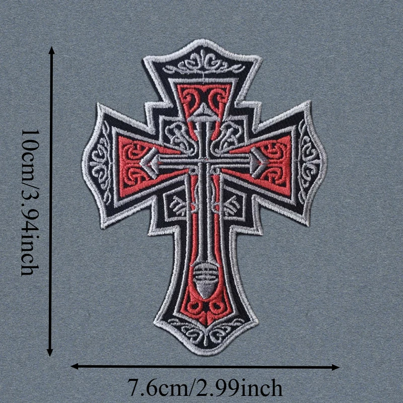 Parche bordado "Knights Templlar", chaleco táctico, insignia de moral con gancho y bucle, pegatina decorativa para mochila, parches para brazalete para ropa - imagen 3