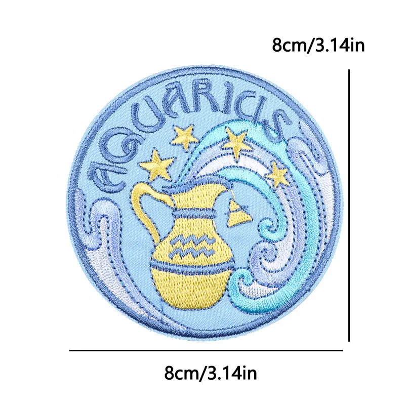 Parche bordado constelación zodiaco termoadhesivo para chaqueta - imagen 4