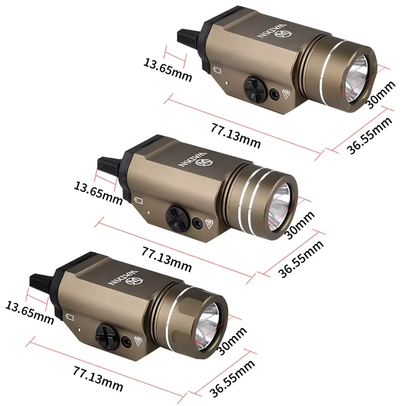 Linterna táctica Ultra Scout T L 7A luz estroboscópica blanca LED de caza WADSN 800 lúmenes lámpara de arma colgante lámpara de Metal CNC Spotlight - imagen 4