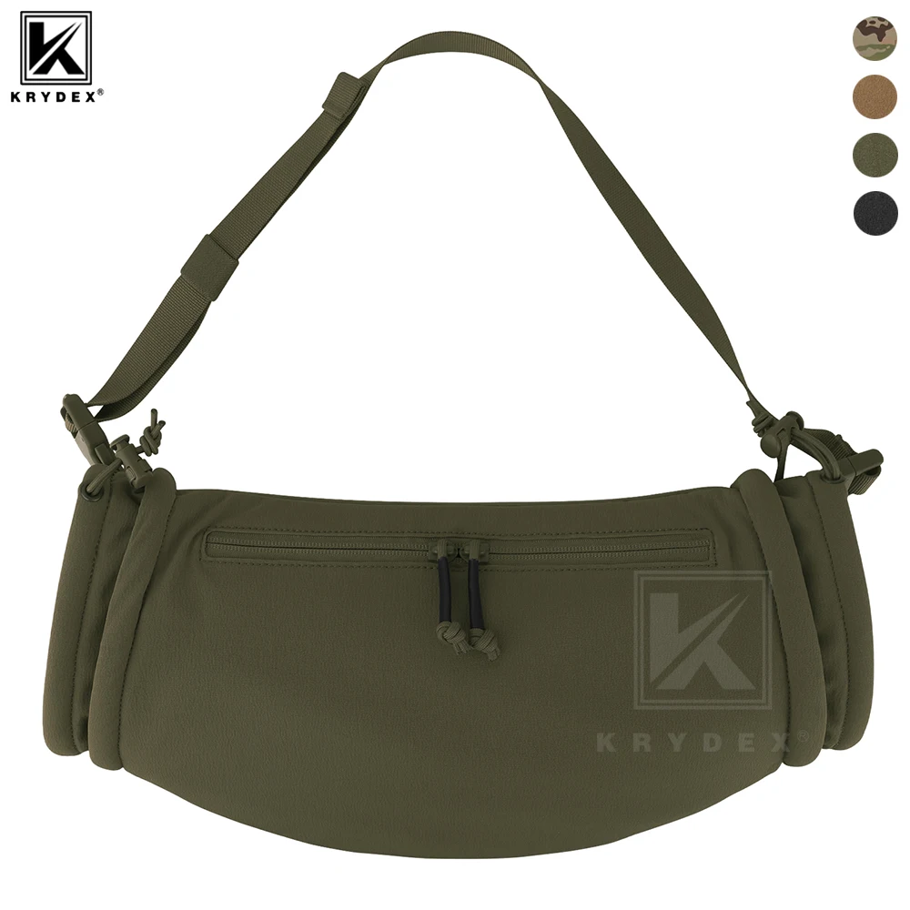 KRYDEX-bolsa táctica para calentador de manos, chaleco resistente al agua con forro polar de Sherpa, bolsa más cálida para acampar al aire libre e invierno