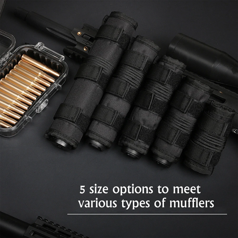 4/5/6/7/9inch Tactical Suppressor Protective Cases For Hunting Shooting Gun Protection nylon Suppressor Cover