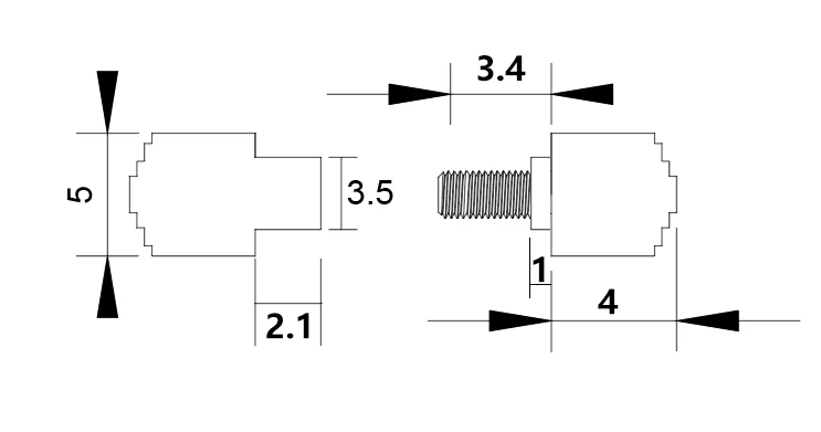 Cuchillo de empuje de bricolaje, herramienta de empuje de tornillo de remache para Cldsteel Recn 1/ CldSteel Voyger, 1 pieza - imagen 2