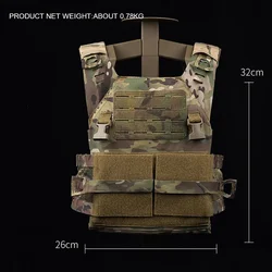 Chaleco portador de placa táctica MOLLE para Airsoft al aire libre
