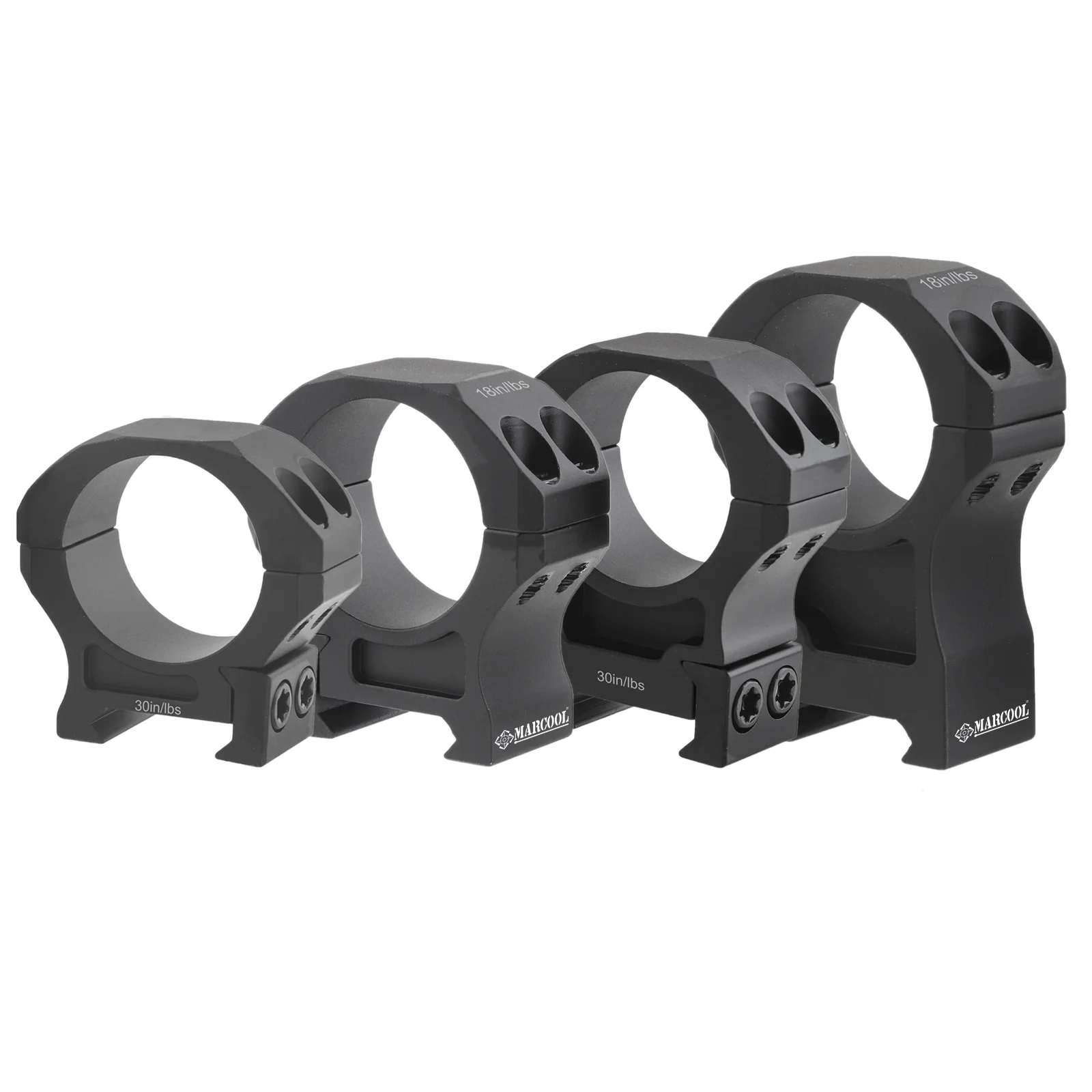 MARCOOL 2 uds 30mm tubo caza Rifle alcance montaje anillo Picatinny soporte táctico 7075 aluminio 0,9 ''1,0'' 1,26'' 1,5'' - imagen 3