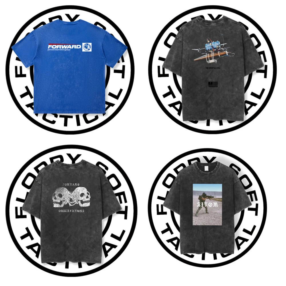 Grupo de observaciones hacia adelante NUEVO estilo Camisa táctica de manga corta con lavado de agua pesada