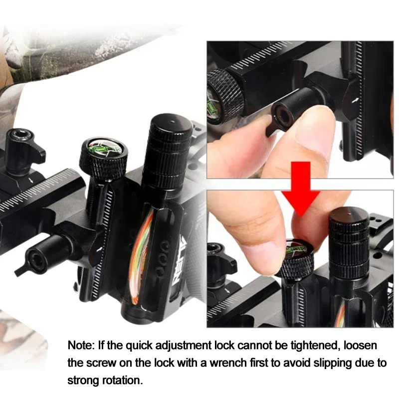 Mira de arco compuesto, lente 4x/6x/8x, mira de tiro con arco de 5 pines, fibra óptica de 0,019 pulgadas para tiro a mano izquierda/derecha, objetivo de caza - imagen 5