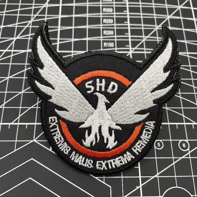 SHD The Division parches bordados para ropa, juego de rol de tiro, brazalete táctico, alas, insignia de gancho y bucle en mochila - imagen 4