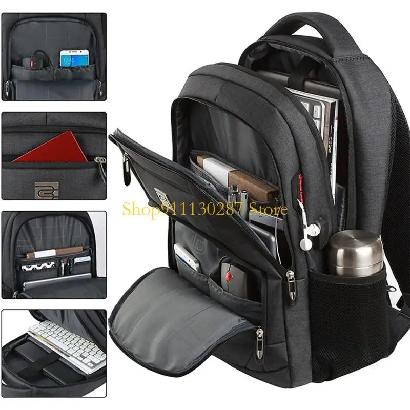 Mochila para ordenador portátil J1HC para cuaderno estudiante 18 pulgadas para estuche para w - imagen 4