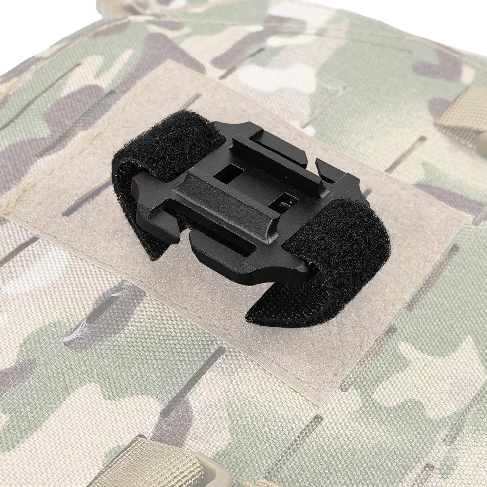 SINAIRSOFT-Base de luz para casco táctico, montaje en riel de aleación de aluminio CNC, correa de correas Molle, gancho y bucle inverso, chaleco Airsoft, aparejo de pecho - imagen 4