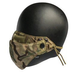 Protector facial táctico media cara doble capa camuflaje