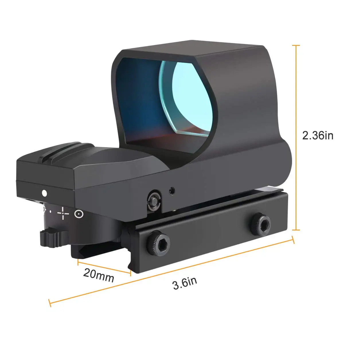 Mira reflex punto rojo Co-Witness en riel Picatinny para rifle - imagen 4