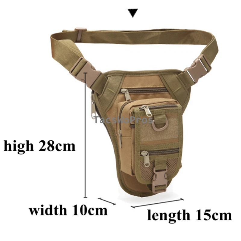 Bolso táctico militar para pierna para hombre y mujer, bolsa de cintura ajustable para senderismo, tiro, caza, Motociclismo - imagen 2