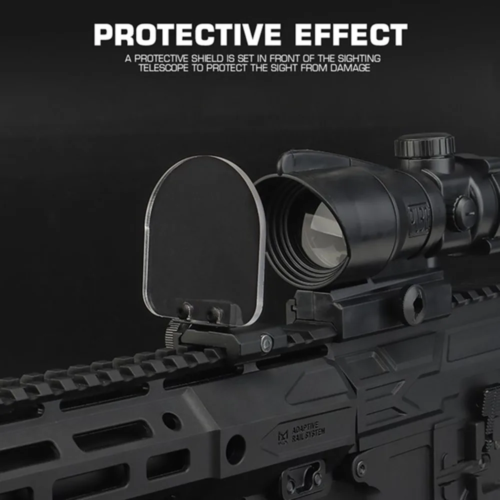 Lente de visor QD abatible hacia arriba, Protector de visor de punto rojo de 20mm, accesorios de caza para Paintball - imagen 4
