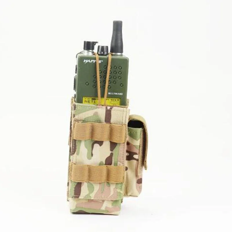 Bolsa táctica MOLLE para Radio con cartucho, soporte para bolsa de munición y bolsa para cargador de pistola, Walkie Talkies, almacenamiento de interfono ajustable - imagen 3