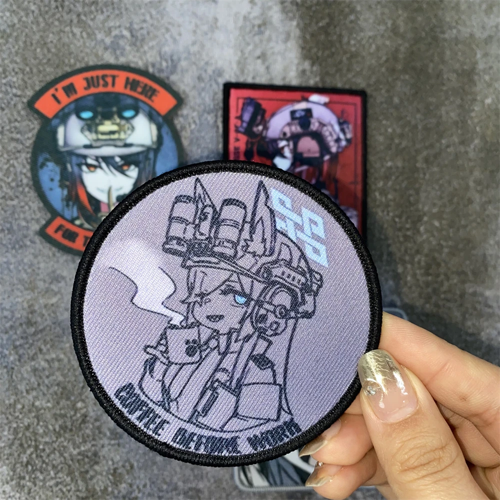 Anime un cierto científico Railgun Misaka Mikoto insignia de moral táctica parche archivo azul impresión gancho y bucle mochila militar pegatina - imagen 2