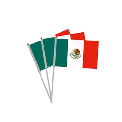 Bandeira de México hecha a mano – 21 x 14 cm