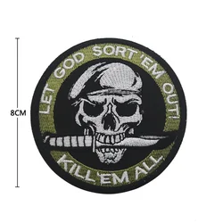 Parche táctico bordado Kill Em All Let God Sort Out MOLLE