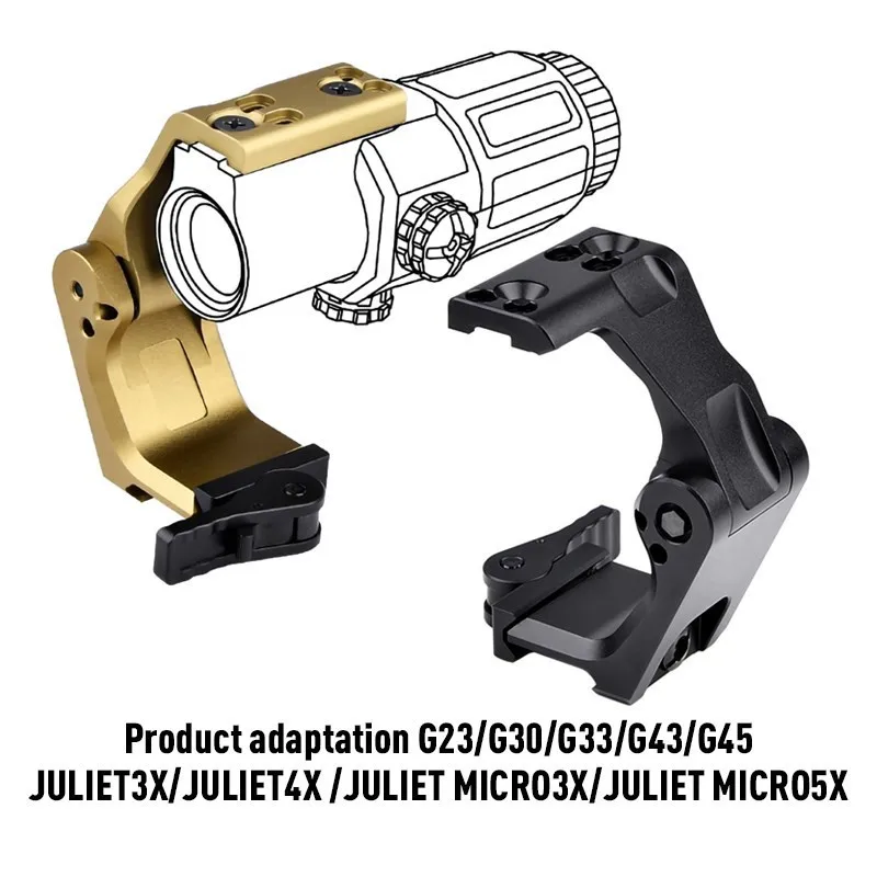 Soporte de lupa OMNI FTC rápido, visor óptico de 2,26 pulgadas, Base plegable G33, G43, G45, Julieta, Micro 3X, Airsoft, accesorios de mira telescópica - imagen 2