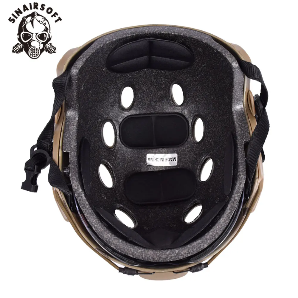 SINAIRSOFT-Casco táctico rápido con gafas Airsoft, protector deportivo ligero, caza, juego de guerra, combate - imagen 4