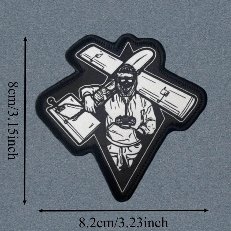 Parche impreso para entusiastas de la aviación, insignia de moral con gancho y bucle táctico, pegatina decorativa para mochila, parches para brazalete para ropa - imagen 3