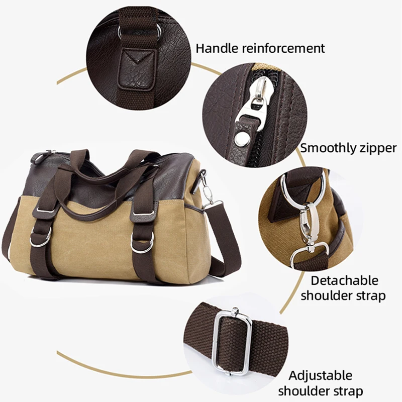 Bolso de lona para gimnasio, Fitness, bolso de hombro tipo bandolera con correa ajustable, bolso de viaje deportivo de corta distancia, bolso de mano de gran capacidad - imagen 5