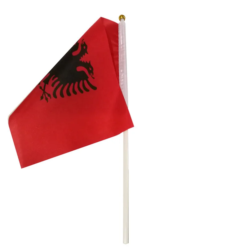 Bandera Albania ondulada a mano para decoración y coleccionismo - imagen 3