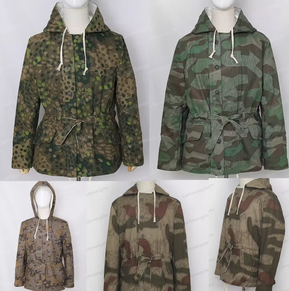 Cosplay alemán Elite Splinter/DOT44 té de camuflaje de guisante/hoja como camo ropa de invierno Reversible acolchada de algodón ropa cálida antifrío