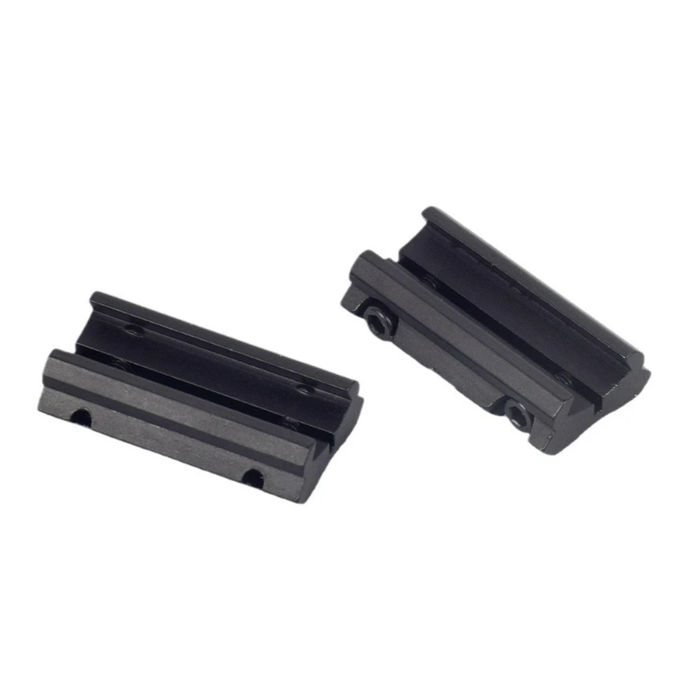 Convertidor de perfil bajo, adaptador de montaje de anillo de alcance de 11mm a 20mm / 22mm para accesorio de caza de riel Picatinny Weaver de cola de milano, 2 uds. - imagen 2