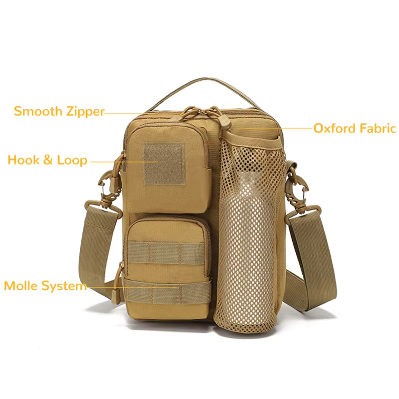 Bolsa táctica MOLLE para botella de agua con soporte hombro - imagen 3