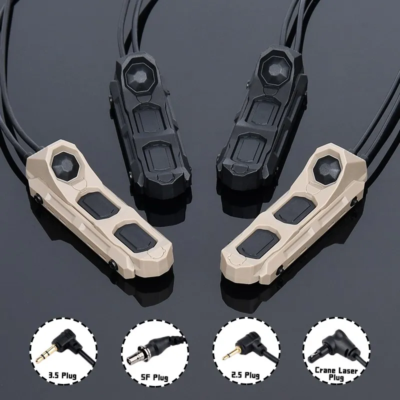 WADSN-enchufe láser AXONUN Crane, interruptor remoto SF, 2,5mm, 3,5mm, presión de función Dual táctica para OGL Laser PEQ 15 DBAL A2 - imagen 2