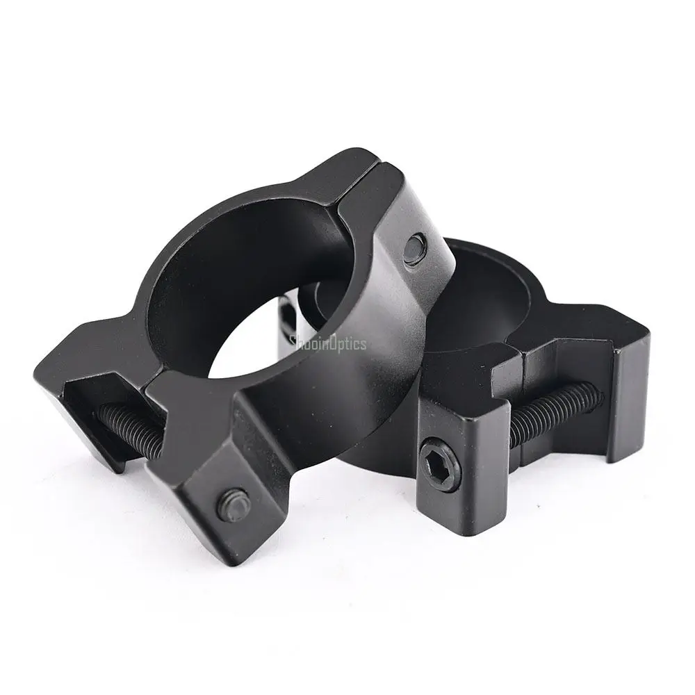 Shooin Optics-soporte de anillo para mira telescópica, Base de montaje de riel de 20mm para tubo de 30mm o 1,25 pulgadas, para caza - imagen 5