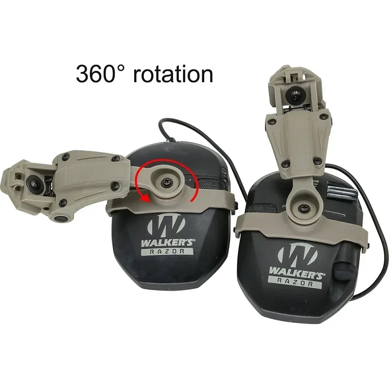 Adaptador de riel para casco ARC, electrónica de tiro, orejera, accesorio para auriculares tácticos Walker's Razor - imagen 4