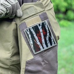 Parche táctico velcro zorro rojo bosque abedules