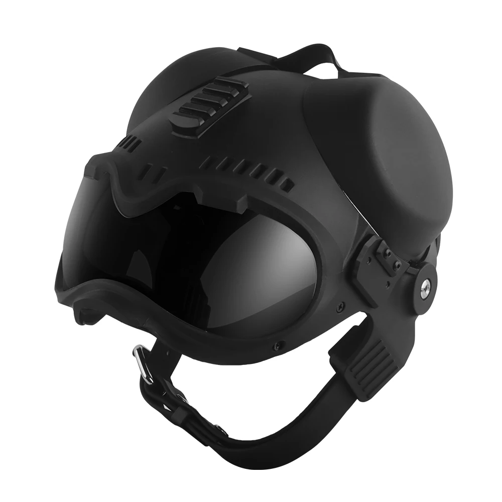 Casco táctico de entrenamiento para perros K9, casco militar de caza para perros grandes, patrulla, perros pastor, casco protector de motocicleta para mascotas con gafas - imagen 3