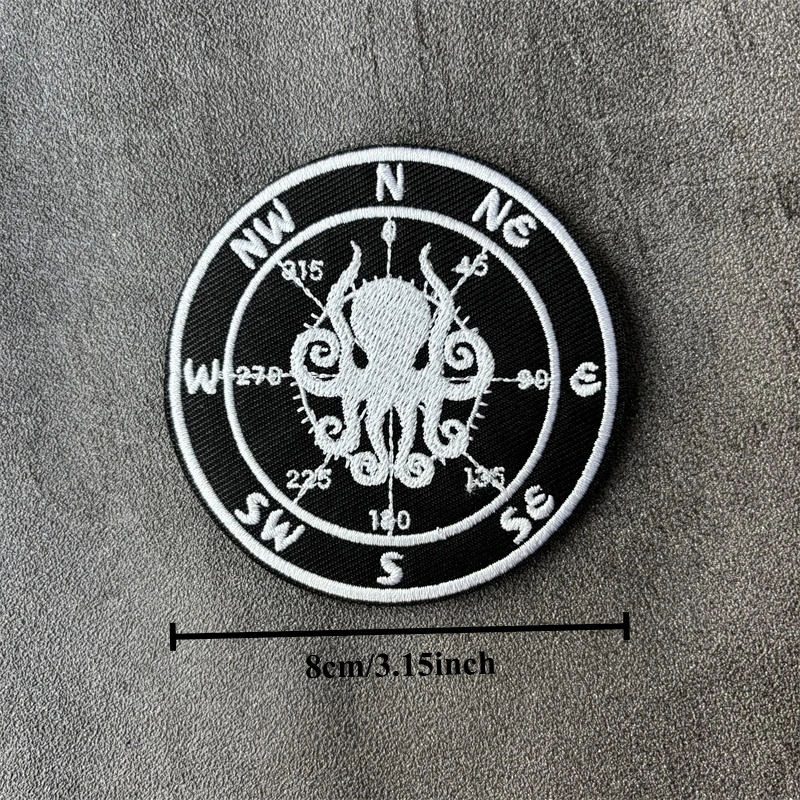 Parche táctico bordado Octopus Compass – Insignia con velcro - imagen 3
