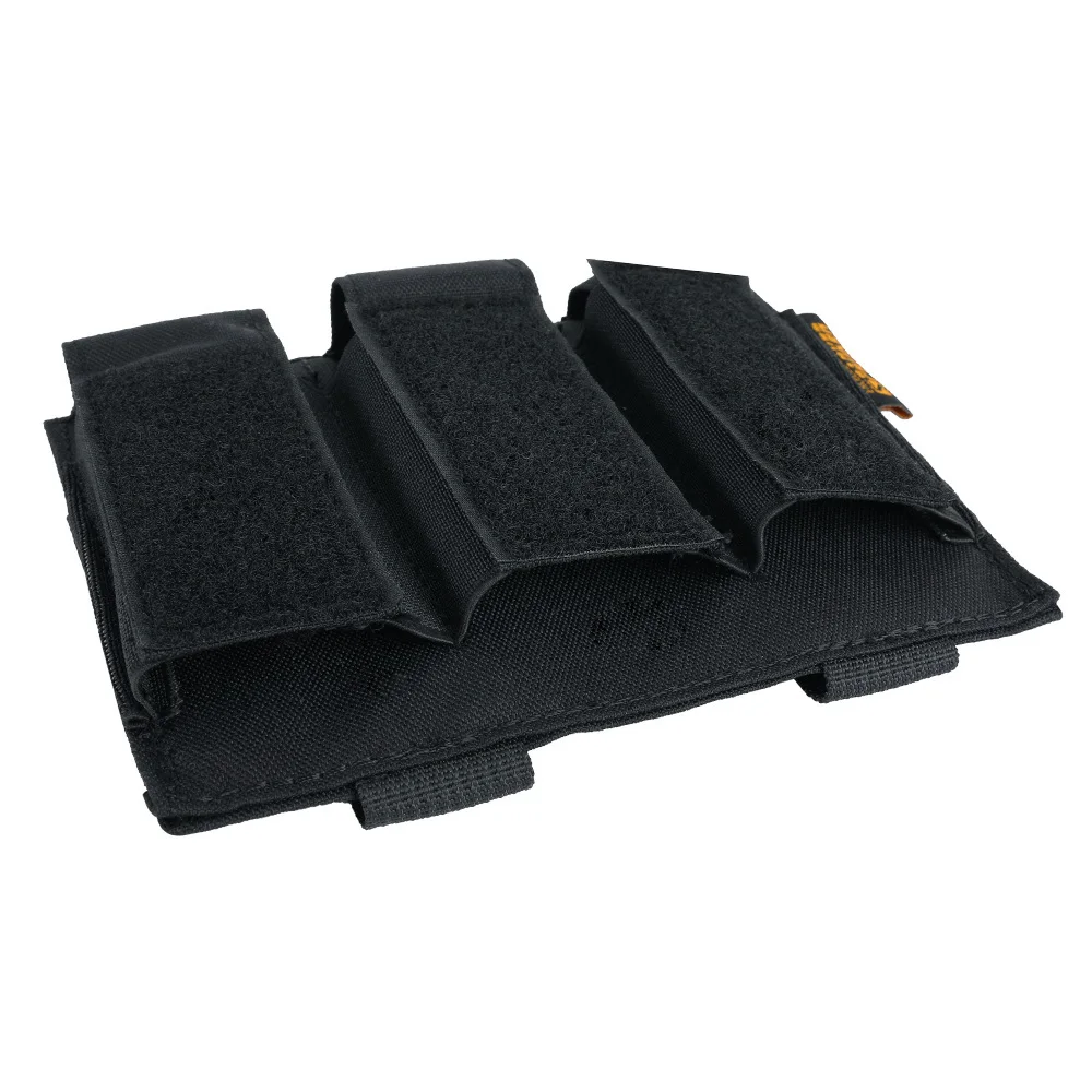 Bolsa táctica para revistas, bolsa Triple magnética de 9MM, bolsa Molle para linterna, funda de caza para exteriores, accesorio para bolsa Mag - imagen 4
