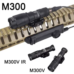 Táctico SF M300 M300B M300C M300V IR Scout armas luz LED linterna caza Airsoft AR15 HK416 Rifle pistola antorcha lámpara