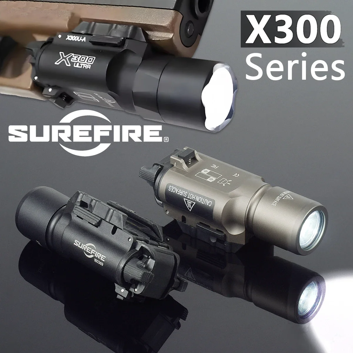 Surefire X300 X300U X300V luz de explorador con interruptor de Control remoto táctico X300UH-B XH35 Rifle Airsoft LED linterna estroboscópica - imagen 3