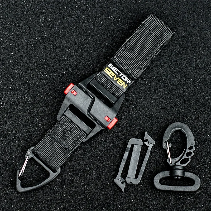 Cinturón triangular magnético táctico, hebilla colgante, llavero multiusos de liberación rápida para supervivencia y acampada, gancho de águila de un solo punto