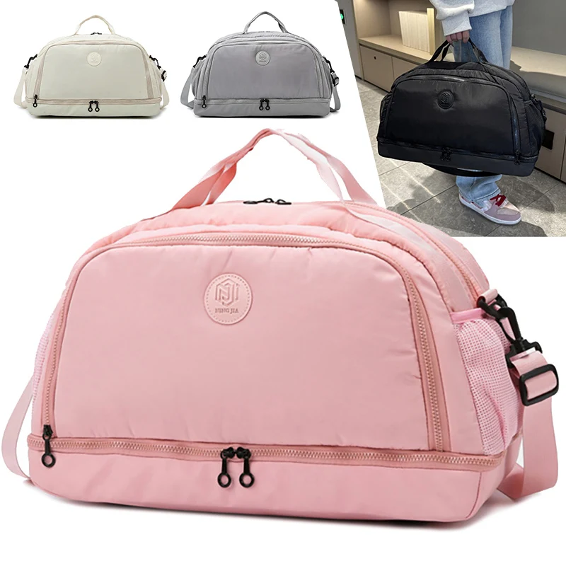 Bolsa de Yoga para Fitness para mujer, bolsos cruzados de gran capacidad, compartimento para zapatos con separación en seco y húmedo, paquete para senderismo al aire libre, viaje y Camping - imagen 2