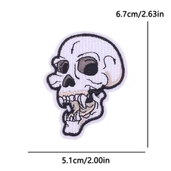 Parche bordado termoadhesivo punk gótico calavera esqueleto rosa gato