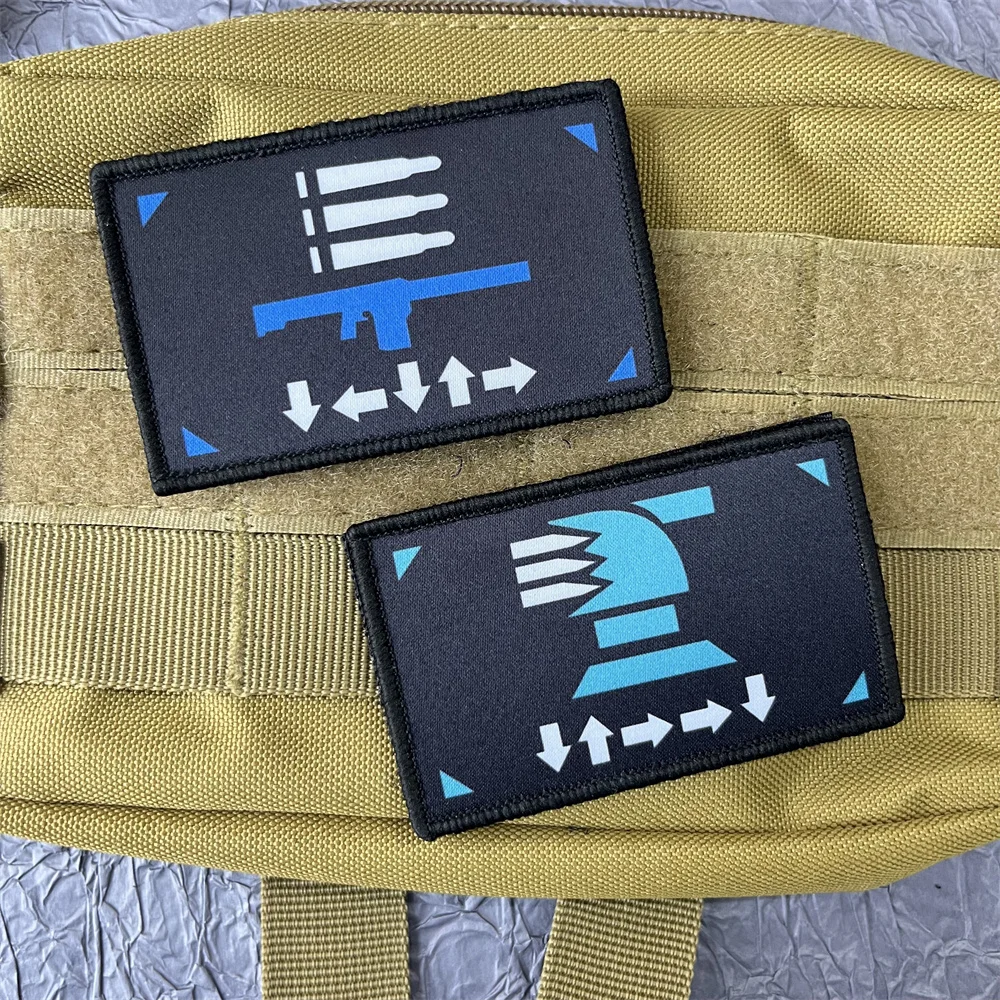 Super Earth-pegatinas tejidas para ropa, parche táctico militar, mochila, Railgun, golpes, parches con gancho de respaldo para ropa - imagen 2