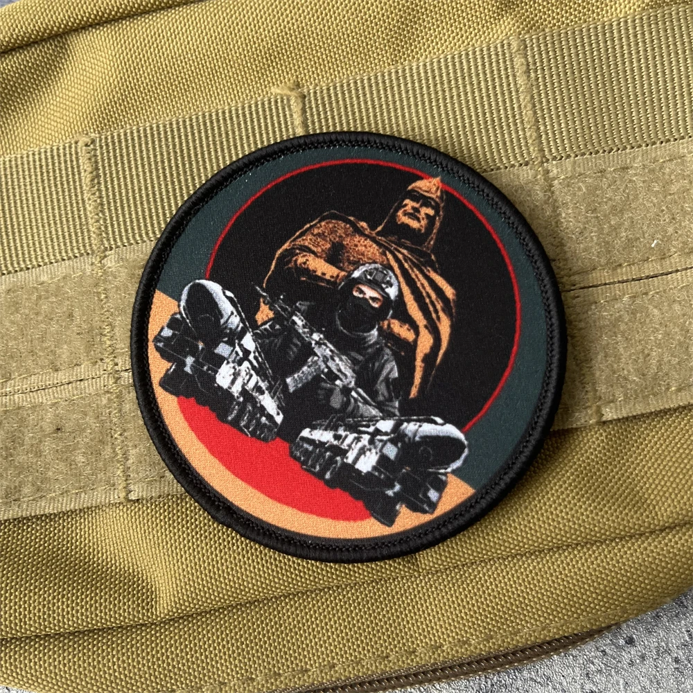 Parche de insignia de moral de soldados Chevron, brazalete militar táctico, gancho y bucle, mochila para exteriores, accesorios para sombrero, pegatina - imagen 5