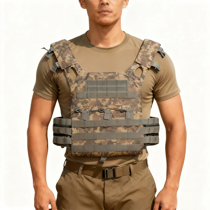 Chaleco táctico equipo de caza camuflaje militar Airsoft armadura corporal tiro Paintball portador de placa chaleco protector MOLLE - imagen 2