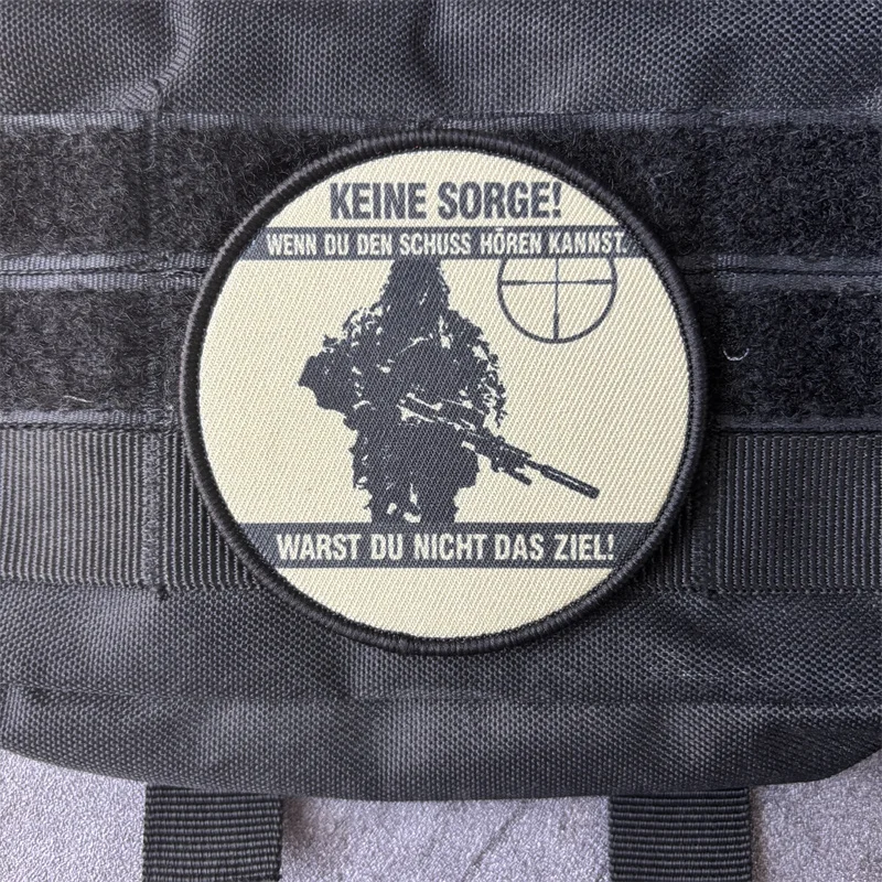 Parche estampado militar táctico "Rifle de francotirador de Bundeswehr alemán", insignia de moral, parches con gancho, pegatina para mochila - imagen 5